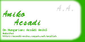 aniko acsadi business card