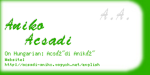 aniko acsadi business card